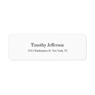 Etiqueta Estilo moderno liso elegante branco criativo