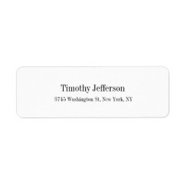 Etiqueta Estilo simples e elegante criativo branco