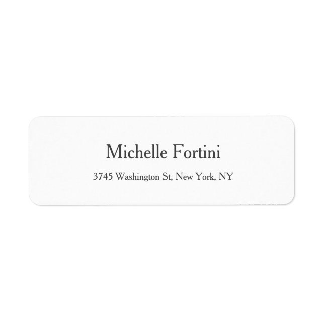 Etiqueta Estilo Simples Preto e Escuro Mínimo Moderno (Frente)