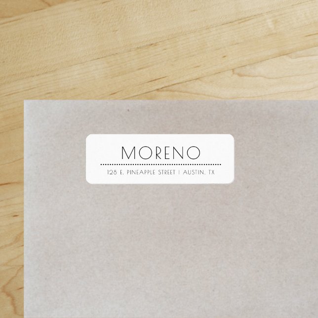 Etiqueta Estilo sofisticado Endereço de Retorno de Chic ("Everyday is abundantly beautiful." 
Sincerely Best Wishes from Lucky Design World)