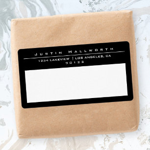 Etiqueta Estilo único preto e branco