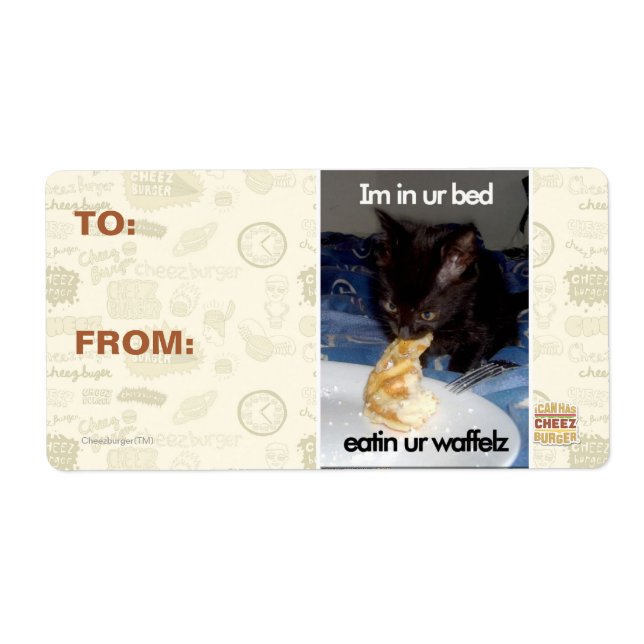 Etiqueta Estou na nossa cama (Frente)