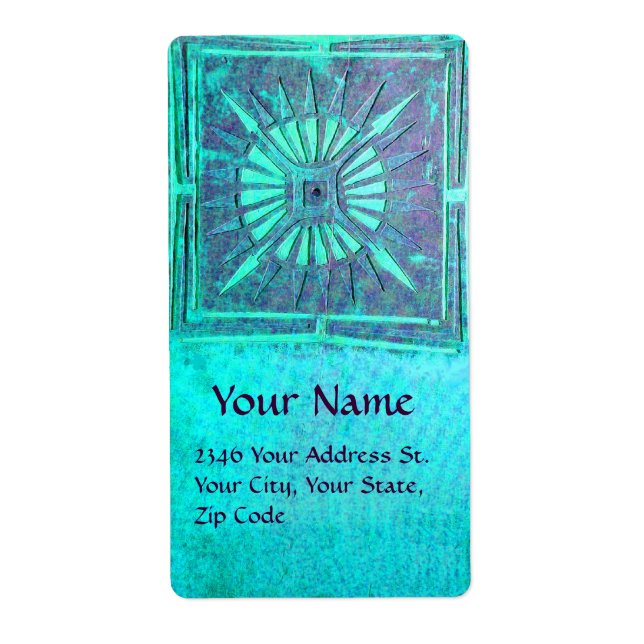 Etiqueta ESTRELA DA MANHÃ, turquase azul (Frente)