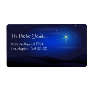 Etiqueta Estrela da Noite de Natal de Belém