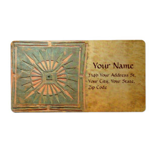 Etiqueta ESTRELA DE MANHÃ,verde,amarelo-marrom