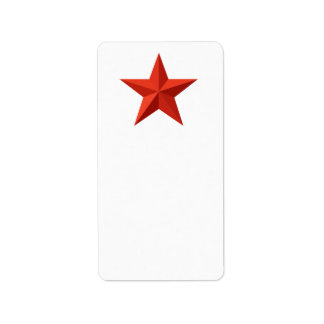 Etiqueta Estrela vermelha de origami