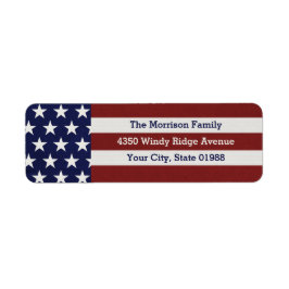 Etiqueta Estrelas de Sinalizador Americanas Patriótica