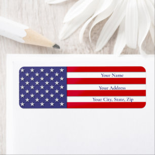 Etiqueta Estrelas e Stripes Bandeira Americana