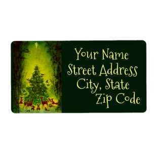 Etiqueta Etiquetas, folha do vintage bonito Christmas_1950