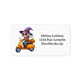 Etiqueta Étiquette Grand-mère Sorcière Stylée en Chibi sur