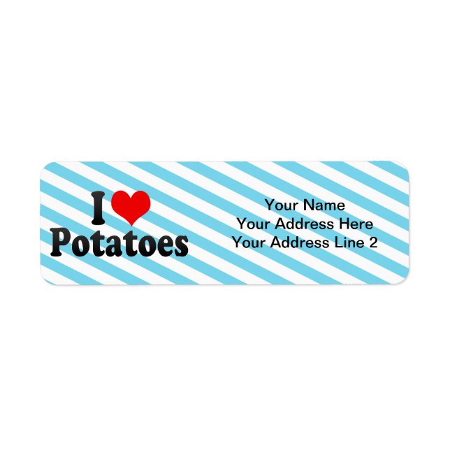 Etiqueta Eu Adoro Batatas (Frente)