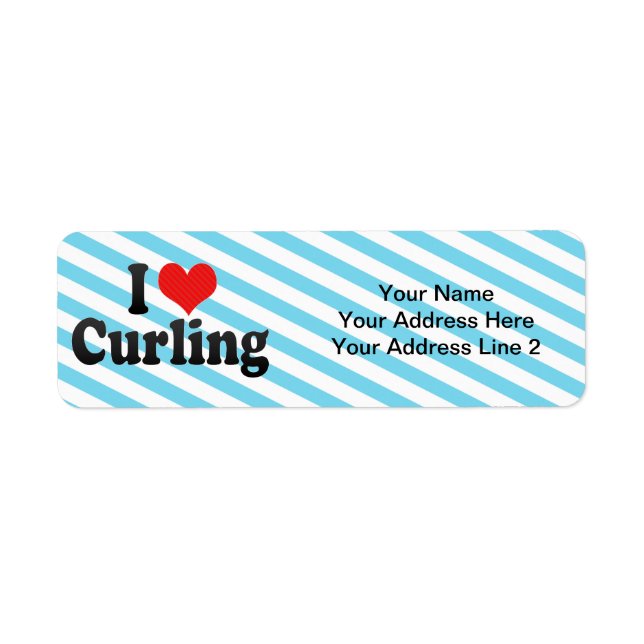 Etiqueta Eu Adoro Curling (Frente)