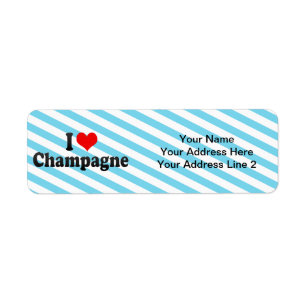 Etiqueta Eu amo Champagne
