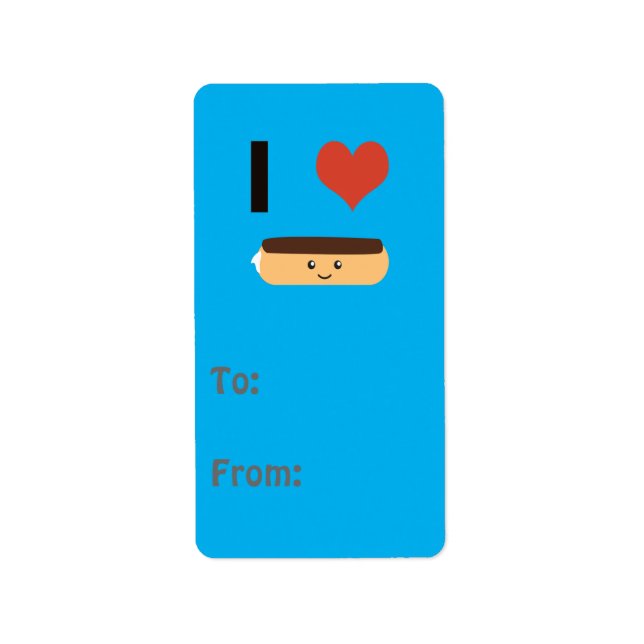 Etiqueta Eu amo Eclairs (Frente)