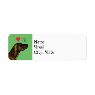 Etiqueta Eu amo meu cão de caça