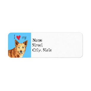 Etiqueta Eu amo meu cão de Canaan