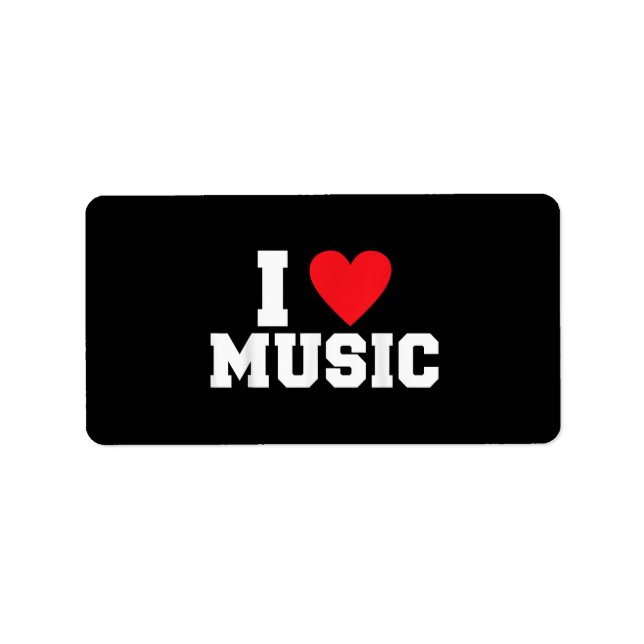 Etiqueta Eu amo o Music Lover (Frente)