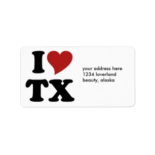 Etiqueta Eu amo o Texas