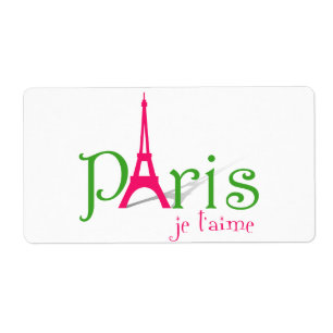 Etiqueta Eu amo Paris