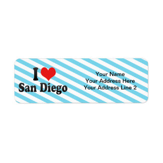 Etiqueta Eu Amo San Diego