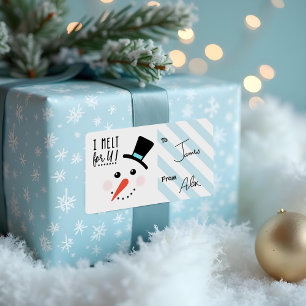 Etiqueta Eu derreti para você Snowman Frosty