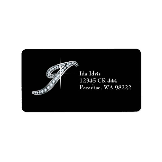 Etiqueta Eu mando o rótulo "Diamond Bling" (Frente)