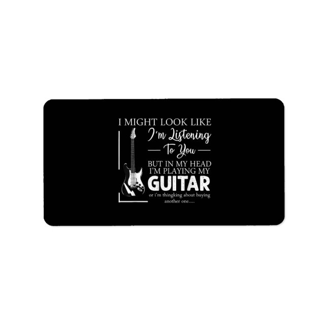 Etiqueta Eu poderia parecer que estou ouvindo seu violão de (Frente)