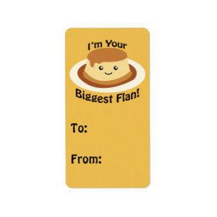 Etiqueta Eu sou seu Flan mais grande