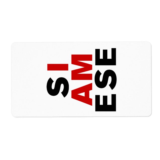 ETIQUETA EU SOU SIAMESE (Frente)