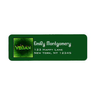 Etiqueta Eu Sou Vegan Escrito Com Uma Textura De Natureza G