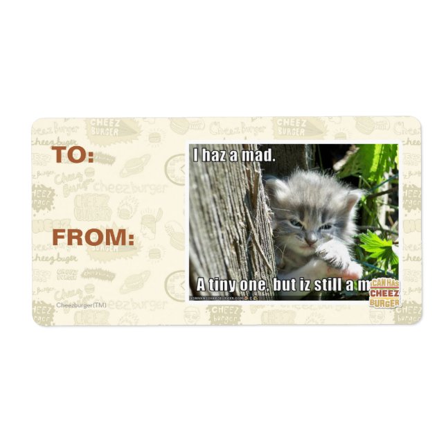 Etiqueta Eu tenho um louco (Frente)