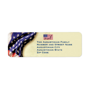 Etiqueta EUA   Bandeira Americana   Regresso Patriótico Per