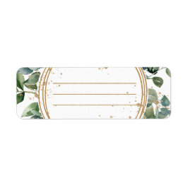 Etiqueta Eucalipto Dourado Brilho - Casamento Verde