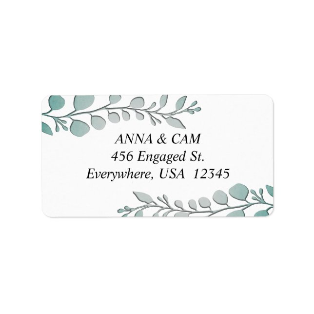 Etiqueta Eucalyptus | Endereço de devolução (Frente)