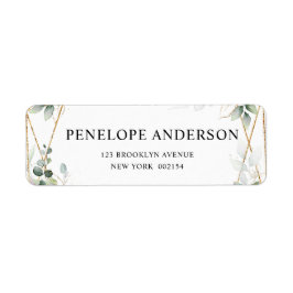 Etiqueta Eucalyptus Greenery Casamento Geométrico Botânico 