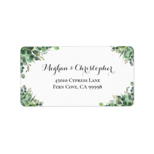 Etiqueta Eucalyptus Greenery Casamento RSVP Endereço de de