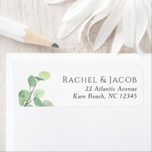 Etiqueta Eucalyptus Greenery Elegante & Modern Wedle Label