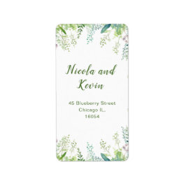 Etiqueta Eucalyptus Greenery Leaves Wedding 