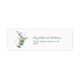 Etiqueta Eucalyptus Illustration Wedding Return Address