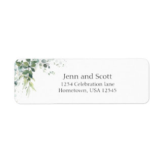 Etiqueta Eucalyptus watercolor elegante greenery Labe