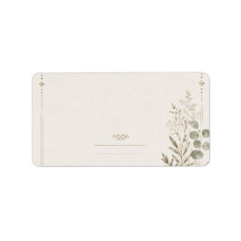 Etiqueta European Wedding Invitation in Olive Green