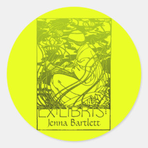 Etiqueta ex de Nouveau da arte de Libris