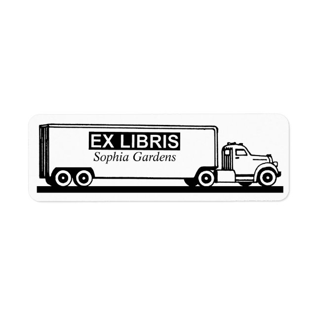 Etiqueta Ex-Libris - Caminhão (Frente)