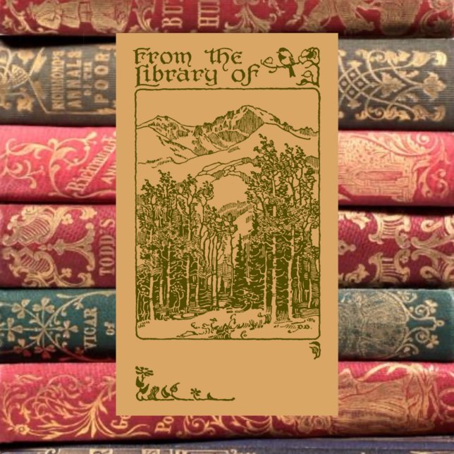 Etiqueta Ex-libris da floresta (Criador carregado)