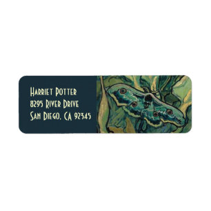 Etiqueta Excelente Peacock Imperador Moth Van Gogh Fine Art