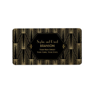 Etiqueta Excelente Roaring 20s Gatsby 1920 Art Deco Casamen