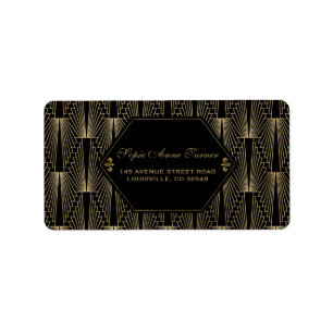 Etiqueta Excelente Roaring 20s Gatsby Vintage Art Deco Casa