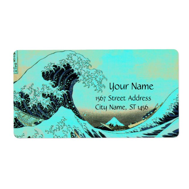 Etiqueta EXCELENTE WAVE Azul Branco (Frente)