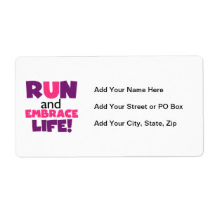 Etiqueta Executar Embrace Life Pink