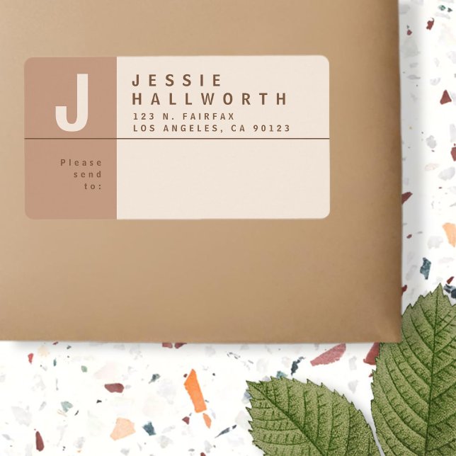 Etiqueta Expedição de Endereço de Devolução Criativo Exclus (Criador carregado)